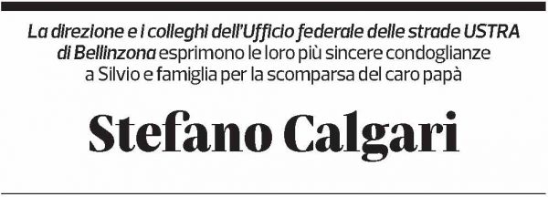 Annuncio funebre Stefano Calgari