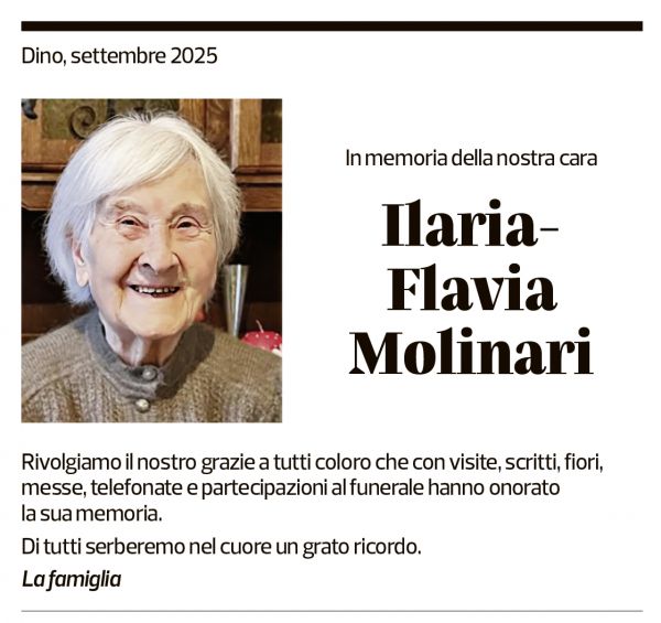 Annuncio funebre Ilaria-flavia Molinari