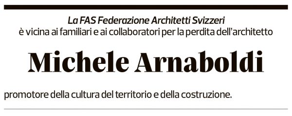 Annuncio funebre Michele Arnaboldi