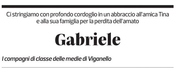 Annuncio funebre Gabriele Tallone