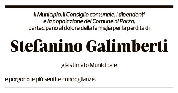 Annuncio funebre Stefano Galimberti