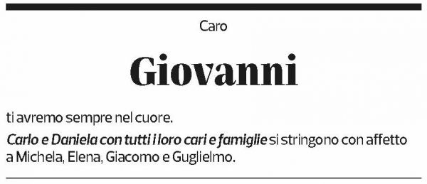 Annuncio funebre Giovanni 
