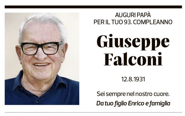 Annuncio funebre Giuseppe Falconi