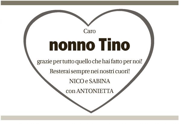 Annuncio funebre Tino Romagnoli