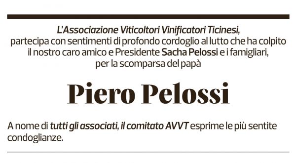 Annuncio funebre Piero Pelossi