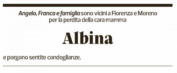 Annuncio funebre Albina Lotti