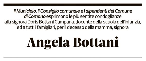 Annuncio funebre Angela Bottani