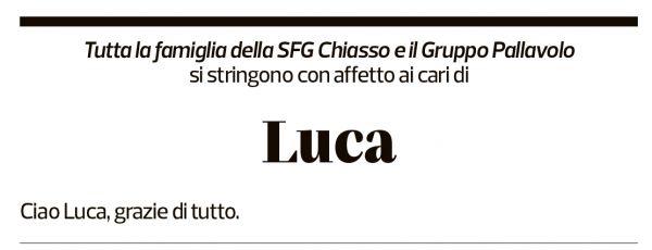 Annuncio funebre Luca Gatti