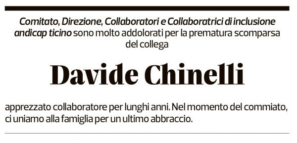 Annuncio funebre Davide Chinelli