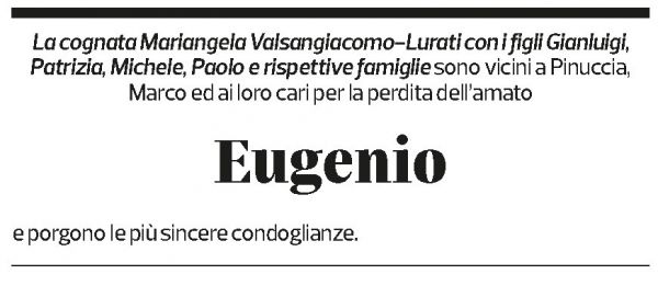 Annuncio funebre Eugenio Bigatto