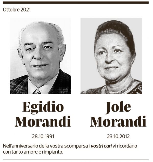 Annuncio funebre Egidio Jole Morandi