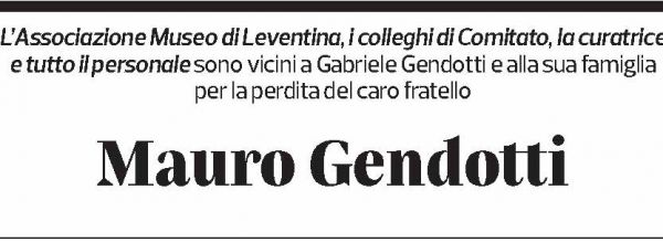 Annuncio funebre Mauro Gendotti