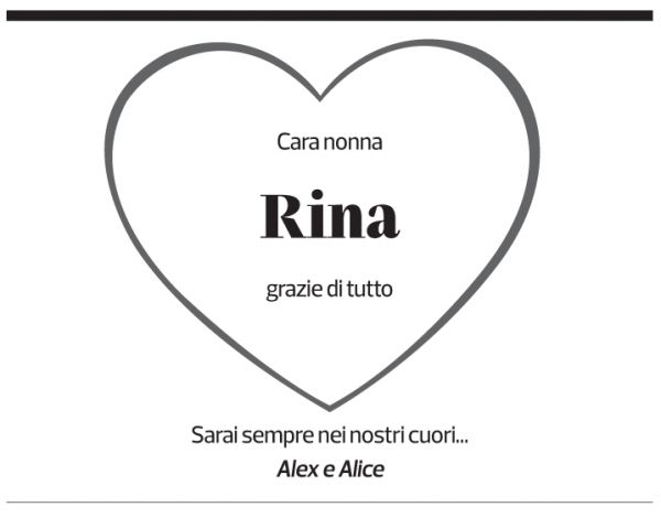 Annuncio funebre Maria-rina Canepa