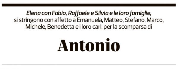 Annuncio funebre Antonio Soldati