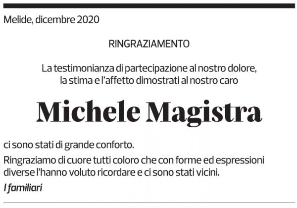 Annuncio funebre Michele Magistra