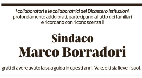 Annuncio funebre Marco Borradori