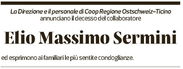 Annuncio funebre Elio Massimo Sermini