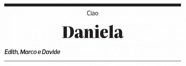 Annuncio funebre Daniela 