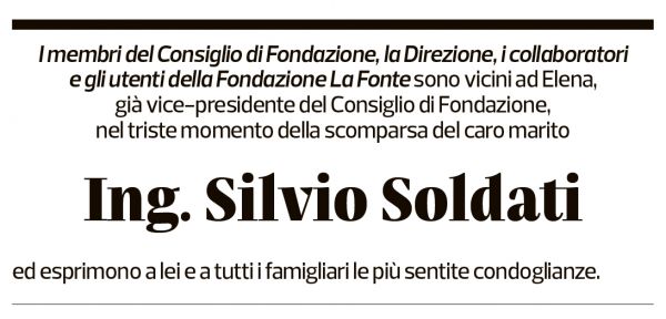 Annuncio funebre Silvio Soldati