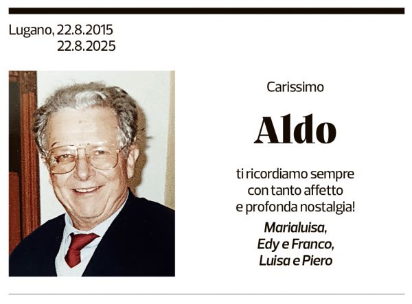 Annuncio funebre Aldo Mandozzi