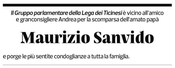 Annuncio funebre Maurizio Sanvido