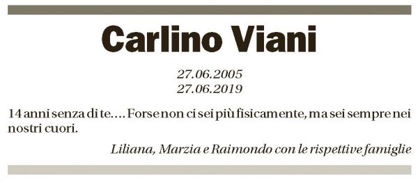 Annuncio funebre Carlino Viani
