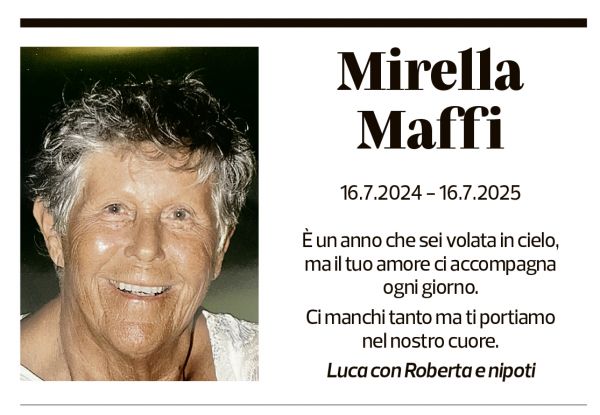 Annuncio funebre Mirella Maffi
