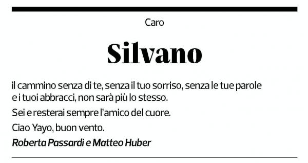 Annuncio funebre Silvano Parini