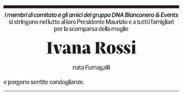 Annuncio funebre Ivana Rossi