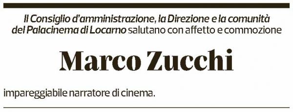 Annuncio funebre Marco Zucchi