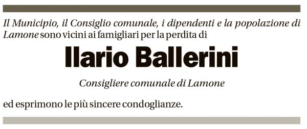 Annuncio funebre Ilario Ballerini