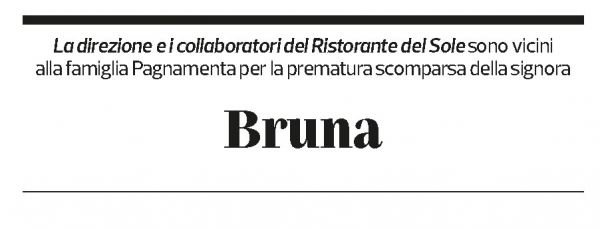 Annuncio funebre Bruna Pagnamenta