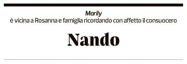 Annuncio funebre Ferdinando Casellini