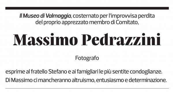 Annuncio funebre Massimo Pedrazzini