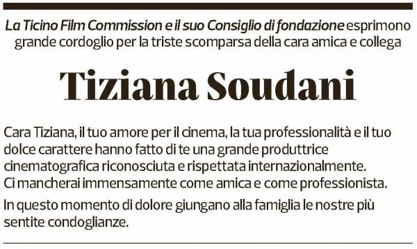 Annuncio funebre Tiziana Soudani