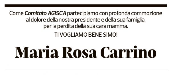 Annuncio funebre Maria Rosa Carrino Stapane
