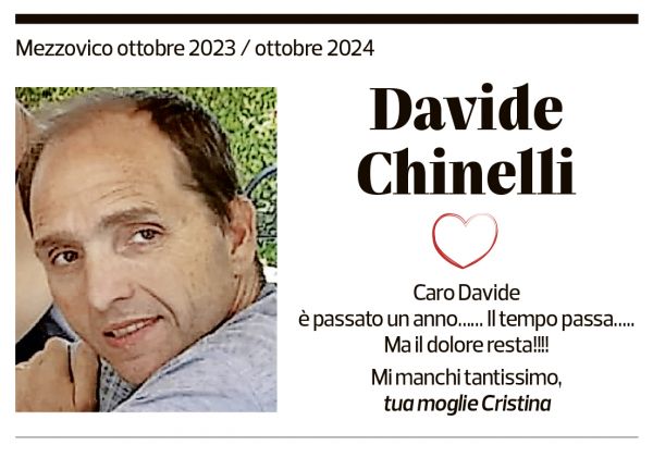 Annuncio funebre Davide Chinelli