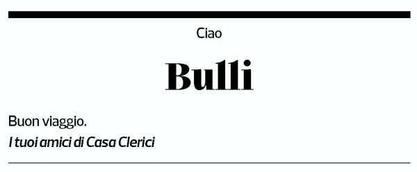 Annuncio funebre Chiara Bulloni