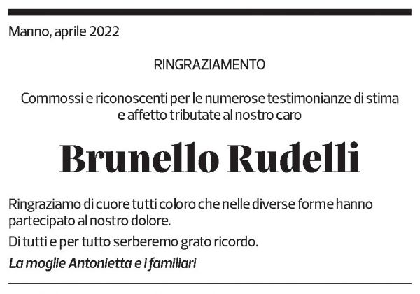 Annuncio funebre Brunello Rudelli