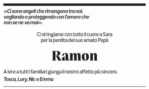 Annuncio funebre Ramon Martignoni
