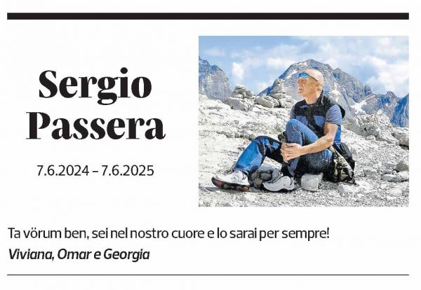 Annuncio funebre Sergio Passera
