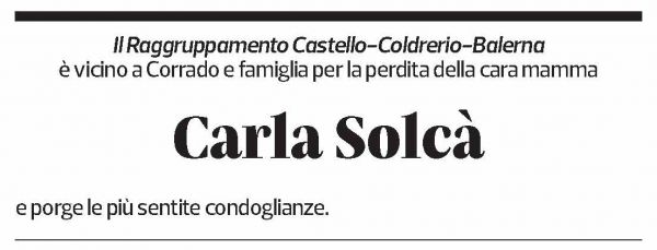 Annuncio funebre Carla Solcà