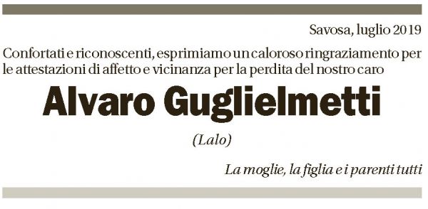 Annuncio funebre Alvaro Gublielmetti