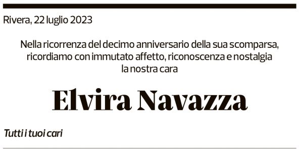 Annuncio funebre Elvira Navazza