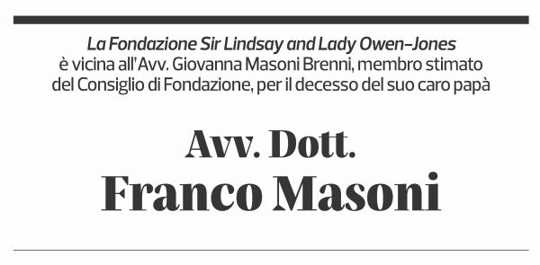 Annuncio funebre Franco Masoni