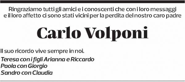 Annuncio funebre Carlo Volponi