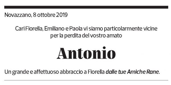 Annuncio funebre Antonio Arduini