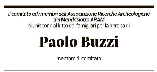 Annuncio funebre Paolo Buzzi