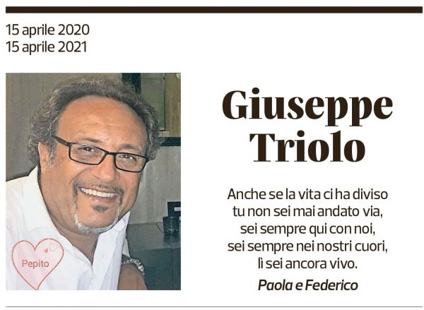 Annuncio funebre Giuseppe Triolo