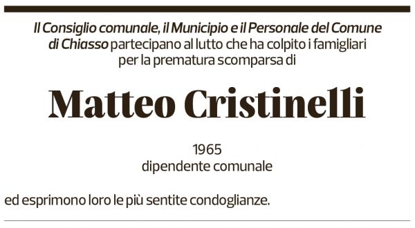 Annuncio funebre Matteo Cristinelli